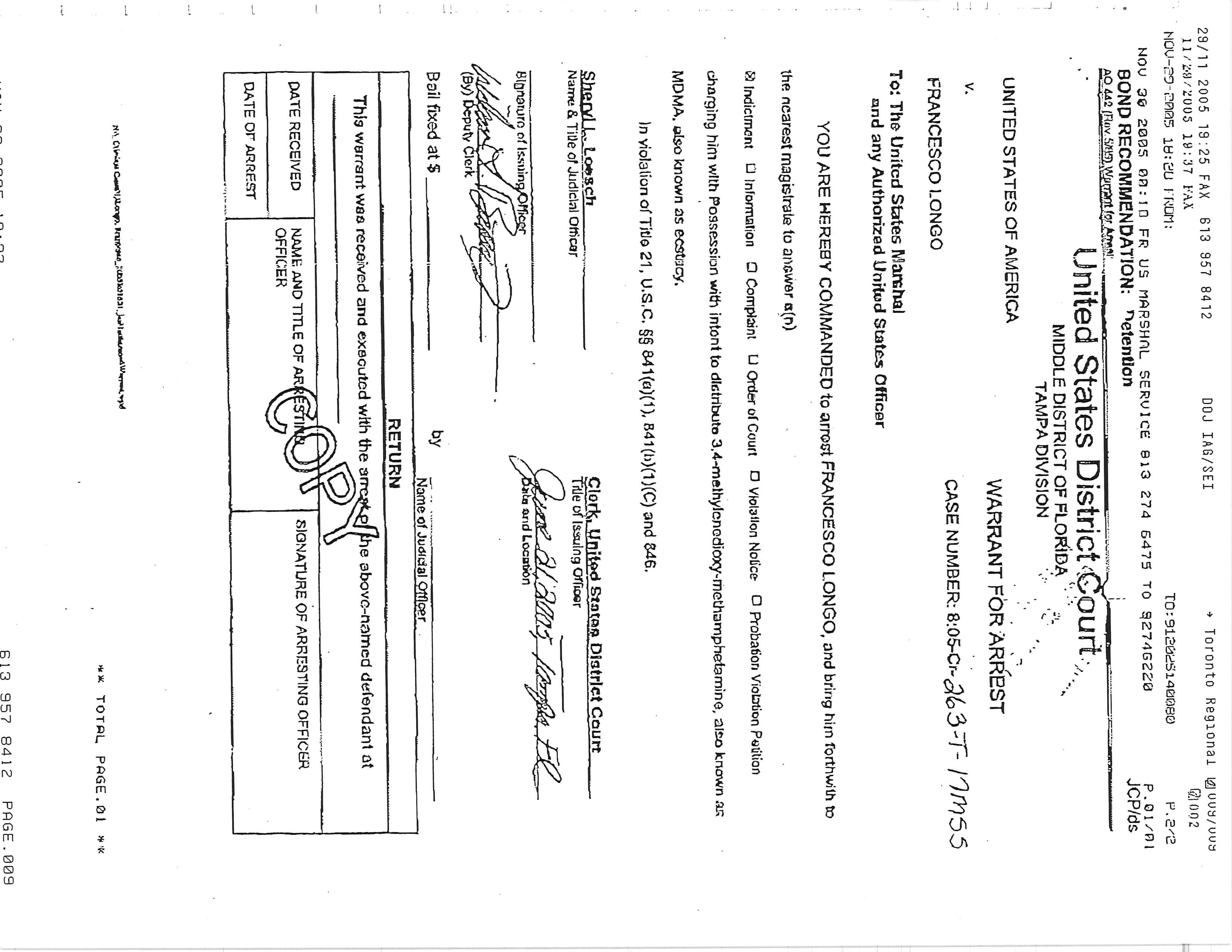 Warrant page